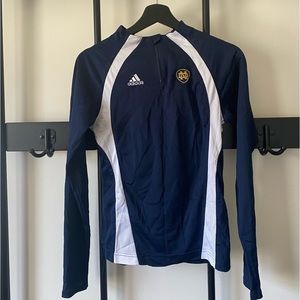 Adidas Notre Dame Long Sleeve Quarter Zip